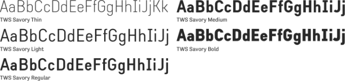 TWS Savory Font Preview