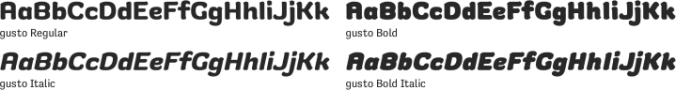 gusto Font Preview