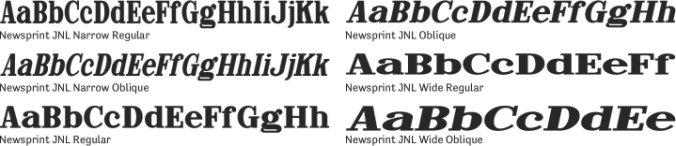 Newsprint JNL Font Preview