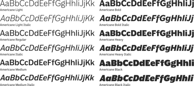 Americane Font Preview