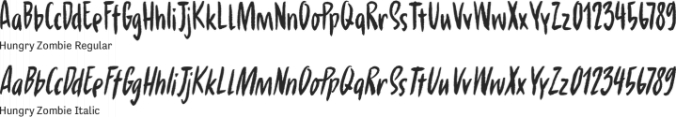 Hungry Zombie Font Preview