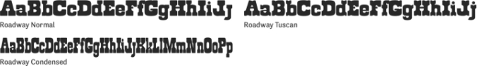 Roadway Font Preview