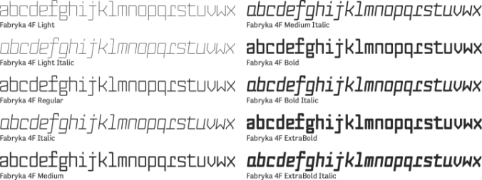 Fabryka 4F Font Preview