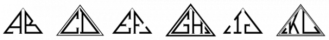 MFC Triangulus Monogram Font Preview