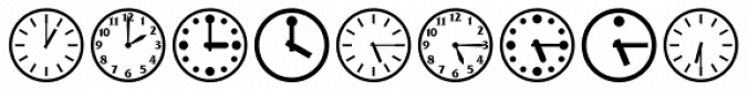 TimeClocks Font Preview