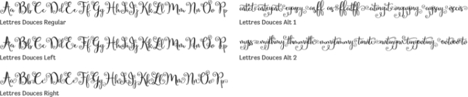 Lettres Douces Font Preview