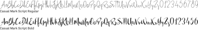 Casual Mark Script Font Preview