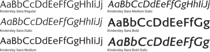Kindersley Sans Font Preview