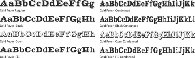 Gold Fever Font Preview