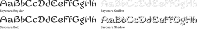 Sayonara Font Preview