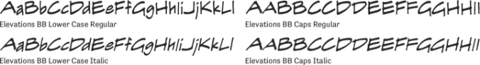 Elevations BB Font Preview