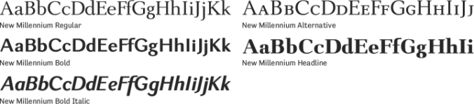 New Millennium Font Preview