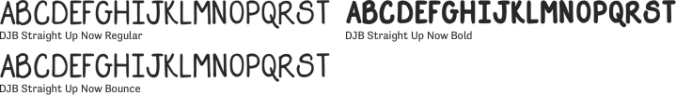 DJB Straight Up Now Font Preview