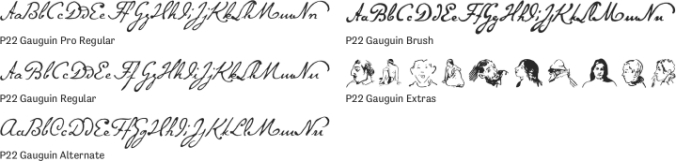 P22 Gauguin Font Preview