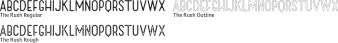 The Rush Font Preview