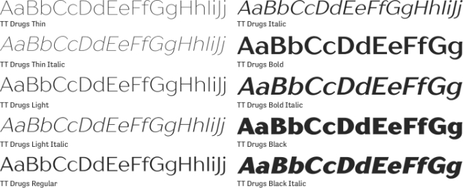 TT Drugs Font Preview