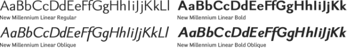 New Millennium Linear Font Preview