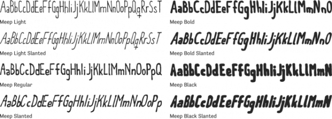 Meep Font Preview