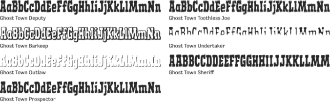 Ghost Town Font Preview