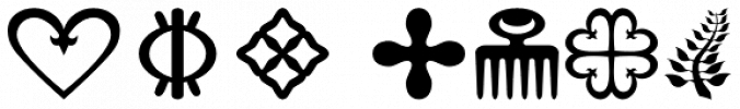 Adinkra Symbols Font Preview