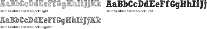 Hand Scribble Sketch Rock font download