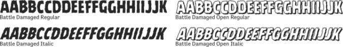 Battle Damaged Font Preview