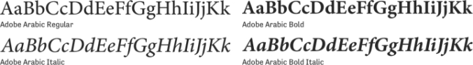 Adobe Arabic Font Preview