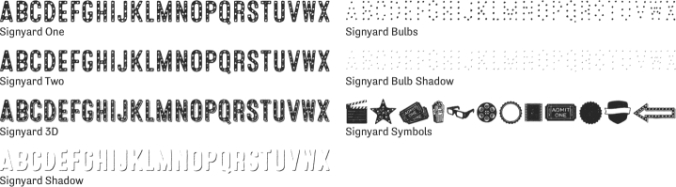 Signyard Font Preview