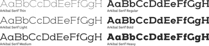 Arkibal Serif Font Preview