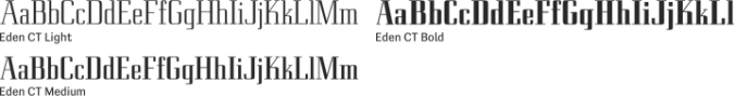 Eden CT Font Preview