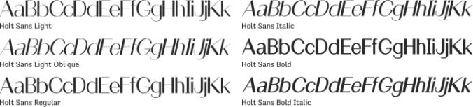 Holt Sans Font Preview