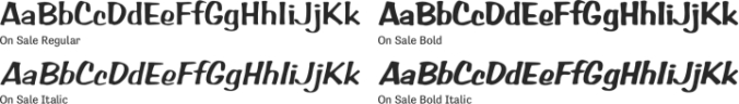 On Sale Font Preview