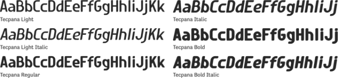 Tecpana Font Preview