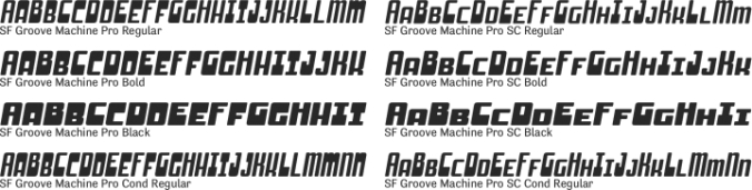 SF Groove Machine Pro Font Preview
