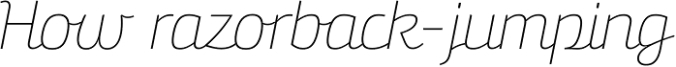 Bunita Swash Thin Font Preview