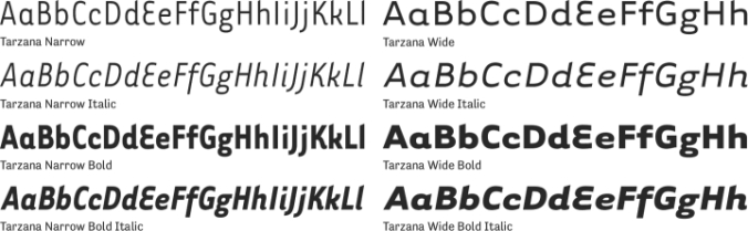 Tarzana Font Preview