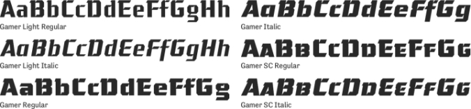 Gamer Font Preview