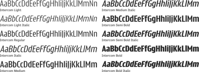 Intercom Font Preview
