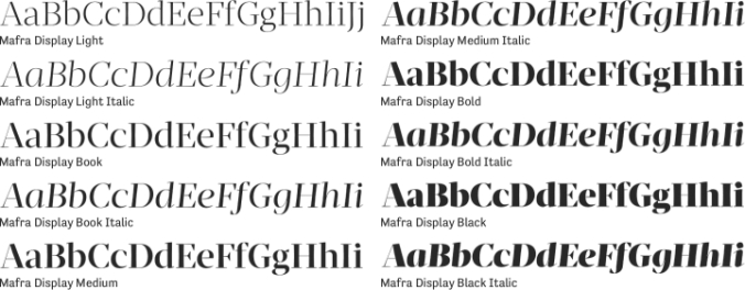 Mafra Display Font Preview