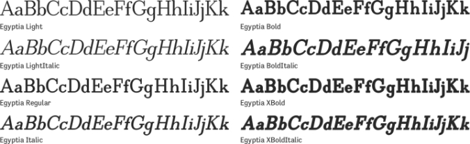 Egyptia Font Preview