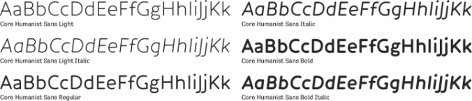 Core Humanist Sans Font Preview