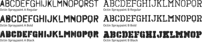 Octin Spraypaint Font Preview