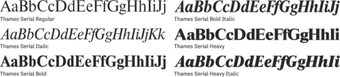 Thames Serial Font Preview