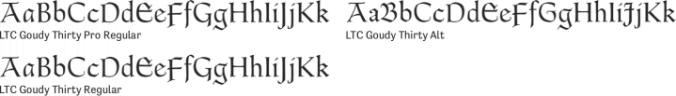LTC Goudy Thirty Font Preview