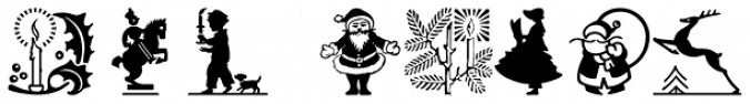 LTC Christmas Ornaments Font Preview