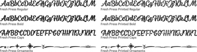 Fresh Press Font Preview