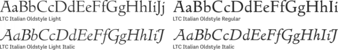 LTC Italian Oldstyle Font Preview