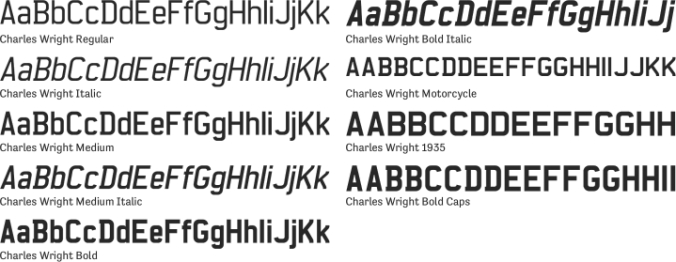 Charles Wright Font Preview
