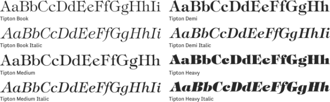 Tipton Font Preview