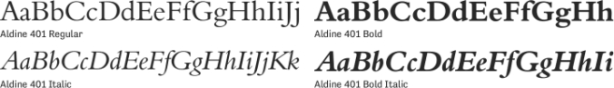 Aldine BT Font Preview